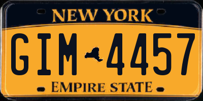 NY license plate GIM4457