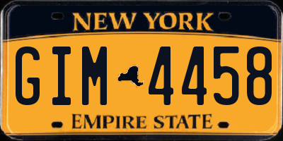 NY license plate GIM4458