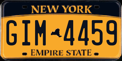 NY license plate GIM4459