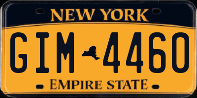 NY license plate GIM4460