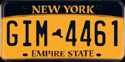 NY license plate GIM4461