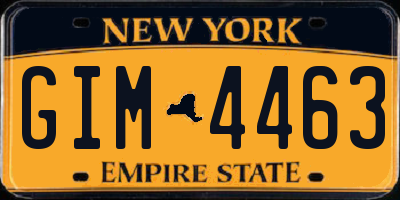 NY license plate GIM4463