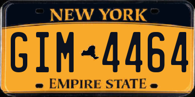NY license plate GIM4464