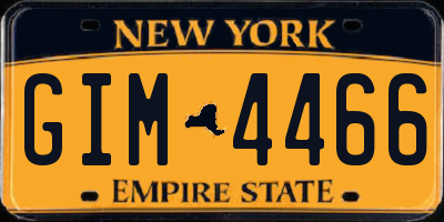 NY license plate GIM4466