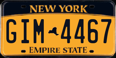 NY license plate GIM4467