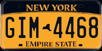 NY license plate GIM4468