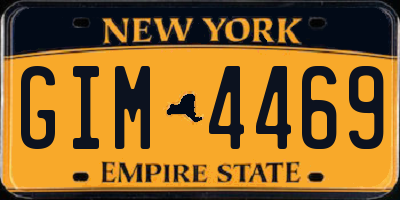 NY license plate GIM4469