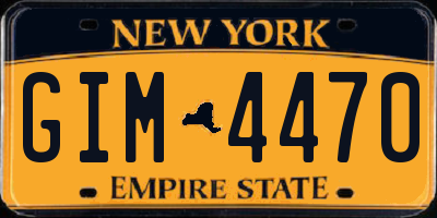 NY license plate GIM4470