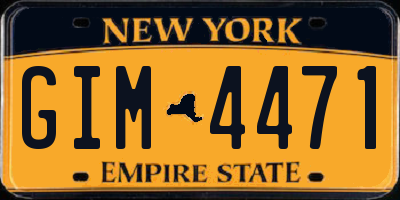 NY license plate GIM4471