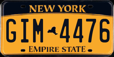 NY license plate GIM4476