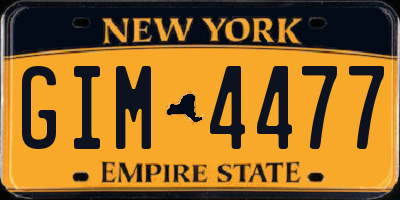 NY license plate GIM4477