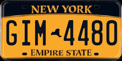 NY license plate GIM4480