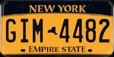 NY license plate GIM4482