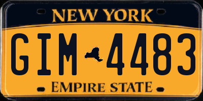 NY license plate GIM4483