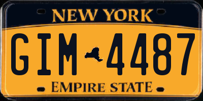 NY license plate GIM4487