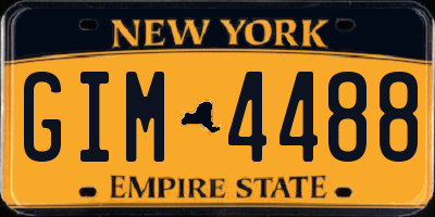 NY license plate GIM4488