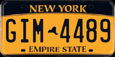 NY license plate GIM4489