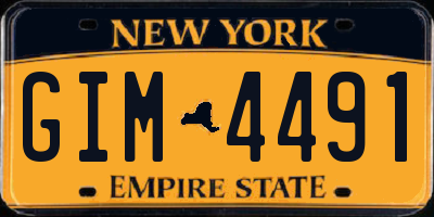 NY license plate GIM4491