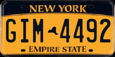 NY license plate GIM4492