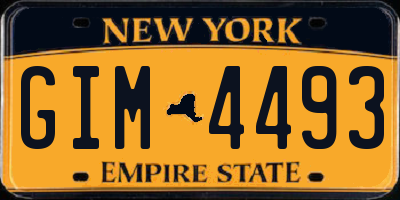 NY license plate GIM4493