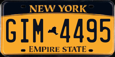 NY license plate GIM4495