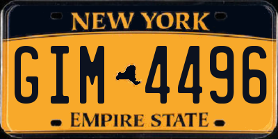 NY license plate GIM4496