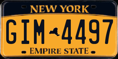 NY license plate GIM4497