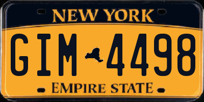 NY license plate GIM4498