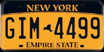 NY license plate GIM4499