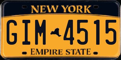 NY license plate GIM4515