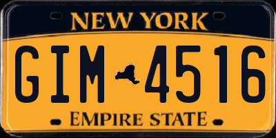 NY license plate GIM4516