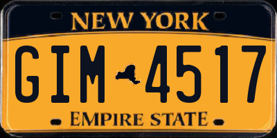 NY license plate GIM4517