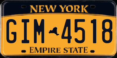 NY license plate GIM4518