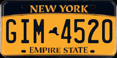 NY license plate GIM4520