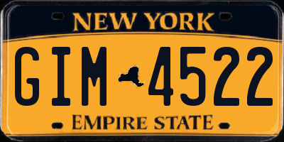 NY license plate GIM4522