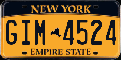 NY license plate GIM4524
