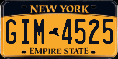 NY license plate GIM4525