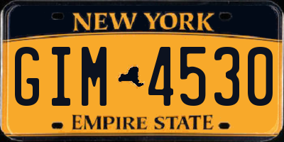 NY license plate GIM4530