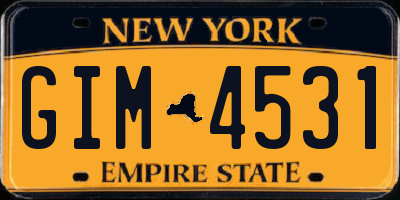 NY license plate GIM4531