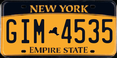 NY license plate GIM4535