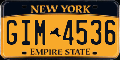 NY license plate GIM4536