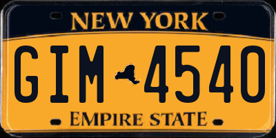 NY license plate GIM4540