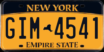 NY license plate GIM4541
