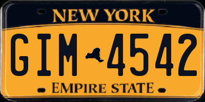 NY license plate GIM4542