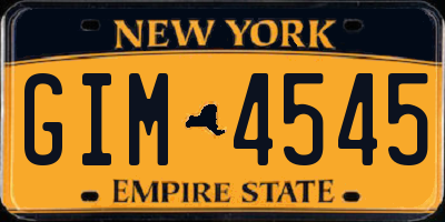 NY license plate GIM4545