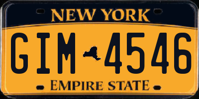 NY license plate GIM4546