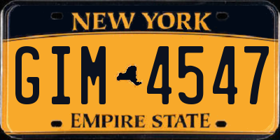 NY license plate GIM4547