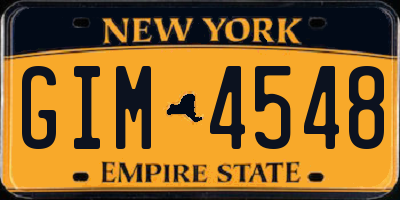 NY license plate GIM4548
