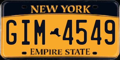 NY license plate GIM4549