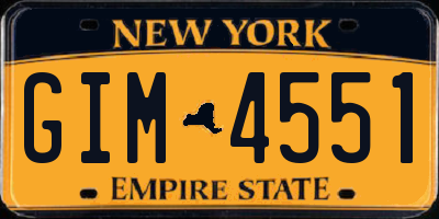 NY license plate GIM4551